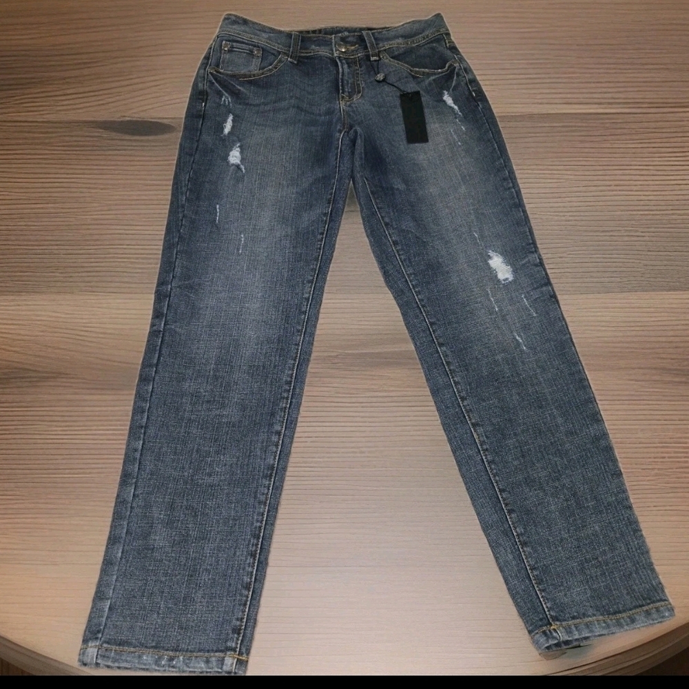 Lane Bryant Jeans Womens 14 Slim Distressed Stretch Denim Blue NWT Plus Size